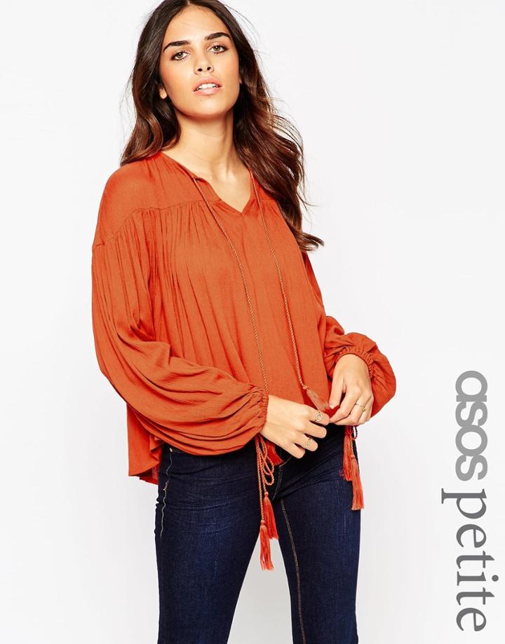 Asos Petite Ultimate 70s Blouse - Terrecota