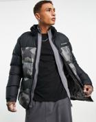Columbia Pike Lake Puffer Jacket In Black Camo