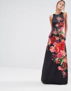 Ted Baker Marico Sleeveless Floral Print Dress - Black