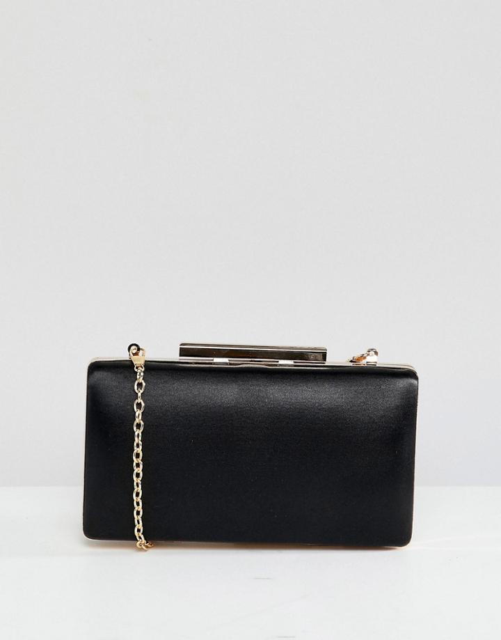 True Decadance Black Square Box Clutch Bag - Black