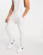 Another Influence Slim Fit Set Sweatpants In Light Gray-grey