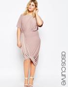 Asos Curve Wrap Twist T-shirt Dress - Mink