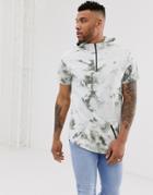 Soul Star Tie Dye Hooded T-shirt - Gray