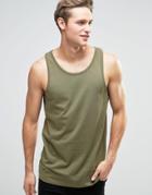 Only And Sons Skater Fit Tank - Khaki