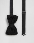 Feraud Knitted Bow Tie In Black - Black