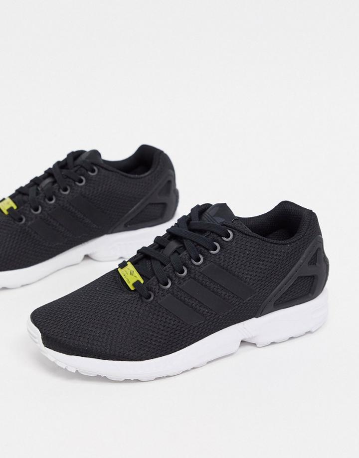 Adidas Originals Zx Flux Sneakers In Black And White