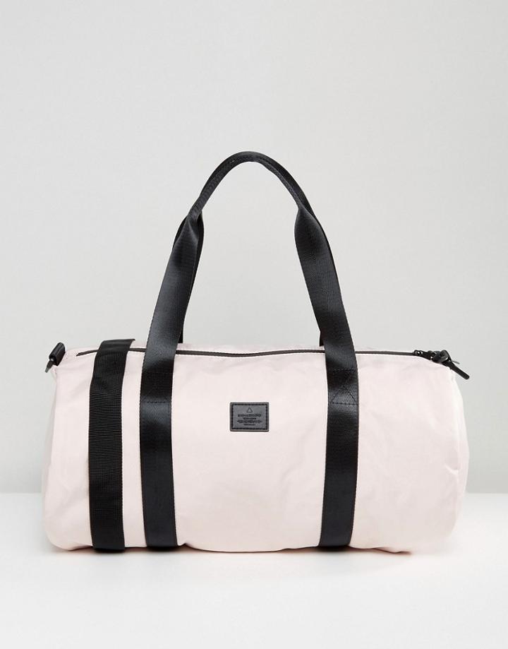 Asos Barrel Bag In Pink Satin Look - Pink