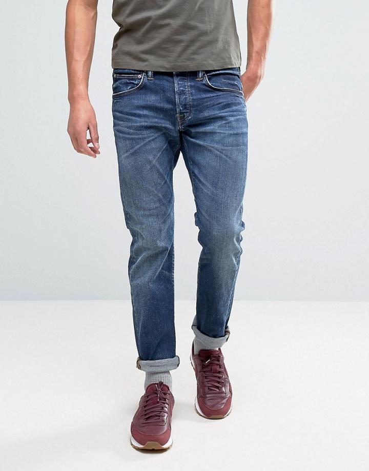 Edwin Ed-55 Regular Tapered Jean Contrast Clean Wash - Blue