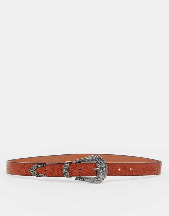 Vero Moda Western Skinny Belt - Cognac