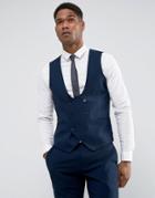 Only & Sons Skinny Tuxedo Suit Vest-navy