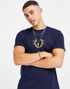 Fred Perry Laurel Wreath T-shirt In Navy
