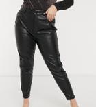 Ever New Curve Pu High Waisted Pants In Black