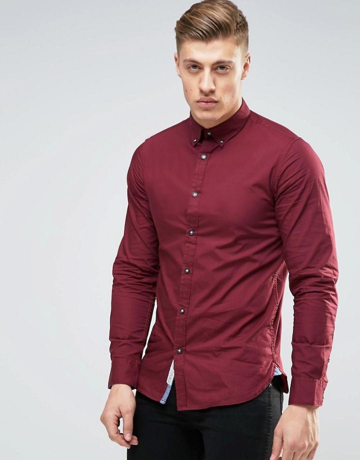 Produkt Washed Cotton Shirt - Red