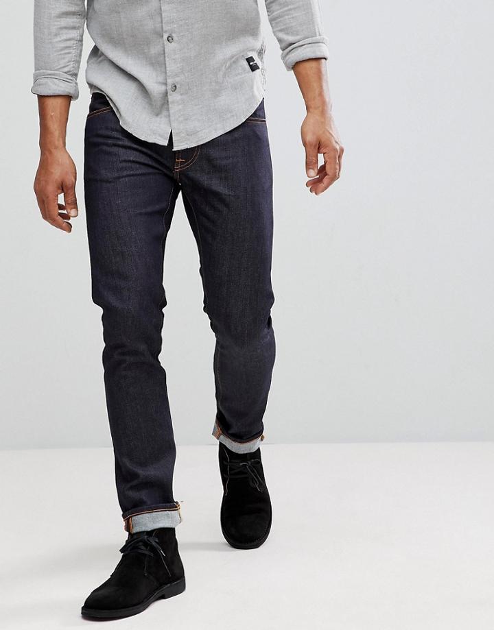 Nudie Jeans Co Tilted Tor Skinny Fit Jean Dry Pure Navy - Navy