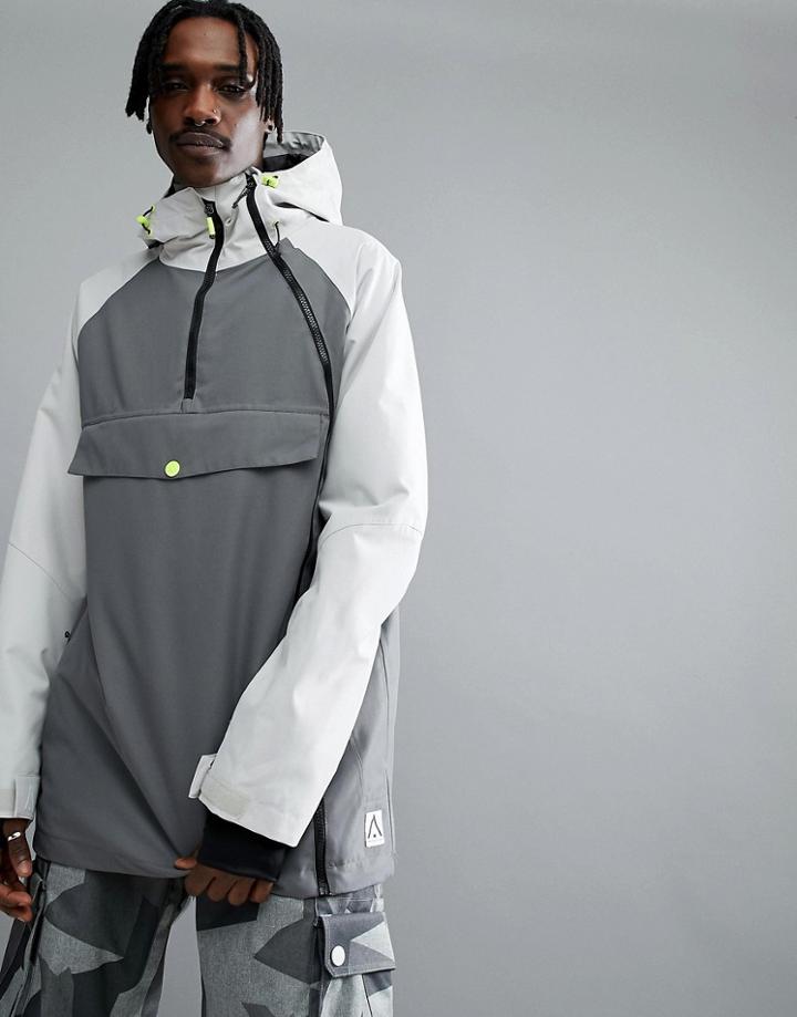 Wear Color Coil Snow Anorak In Gray - Gray