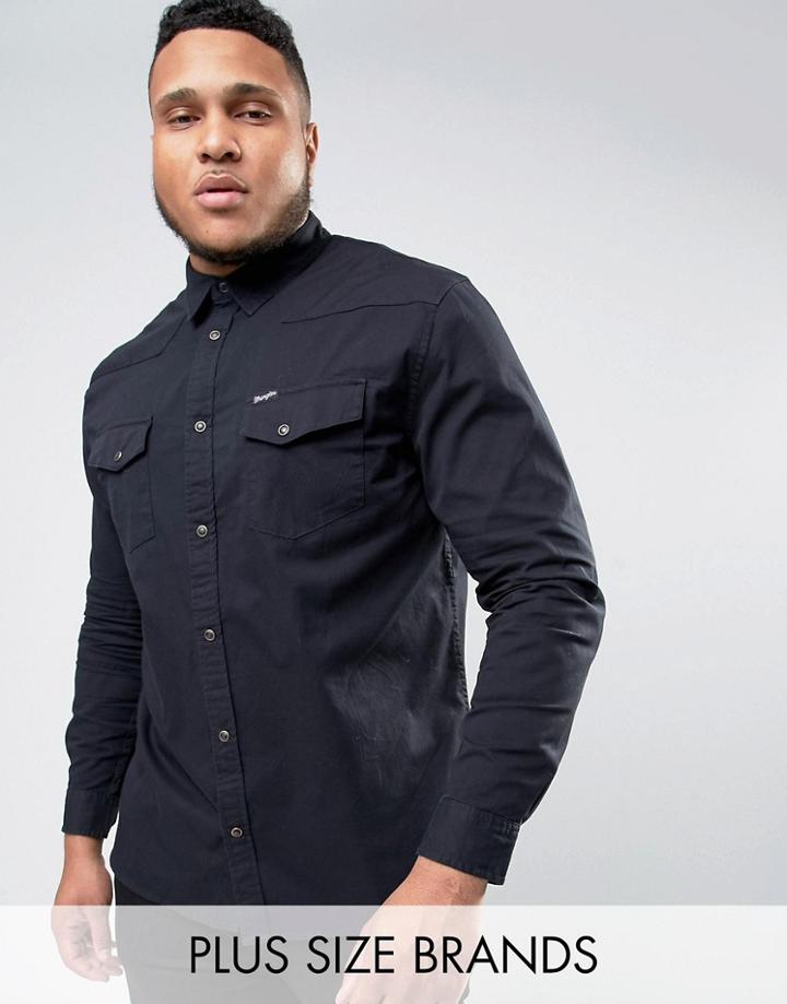Wrangler Plus Heritage Western Shirt - Black