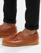 Walk London Windsor Leather Tassel Loafers - Tan