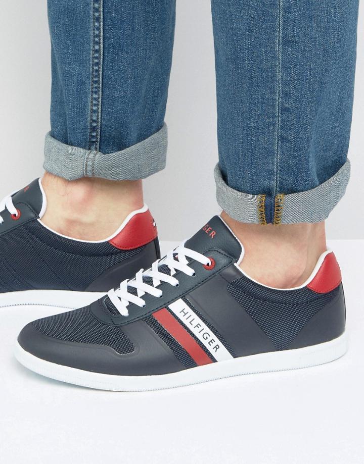 Tommy Hilfiger Denzel Leather Sneakers - Navy
