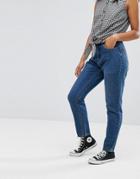 Jdy High Waisted Mom Jeans - Blue