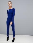 Adidas 360 Alphaskin Compression Legging In Blue - Blue