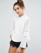 Minkpink White Lace Blouse - White