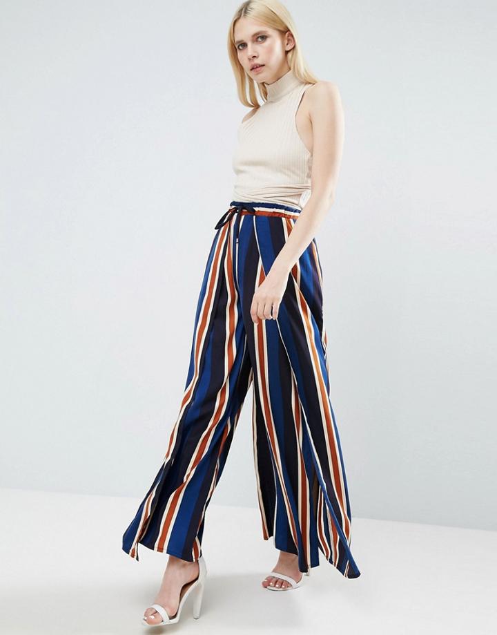 Lavish Alice Striped Culottes - Multi