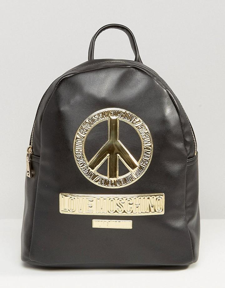 Love Moschino Peace Backpack - Black