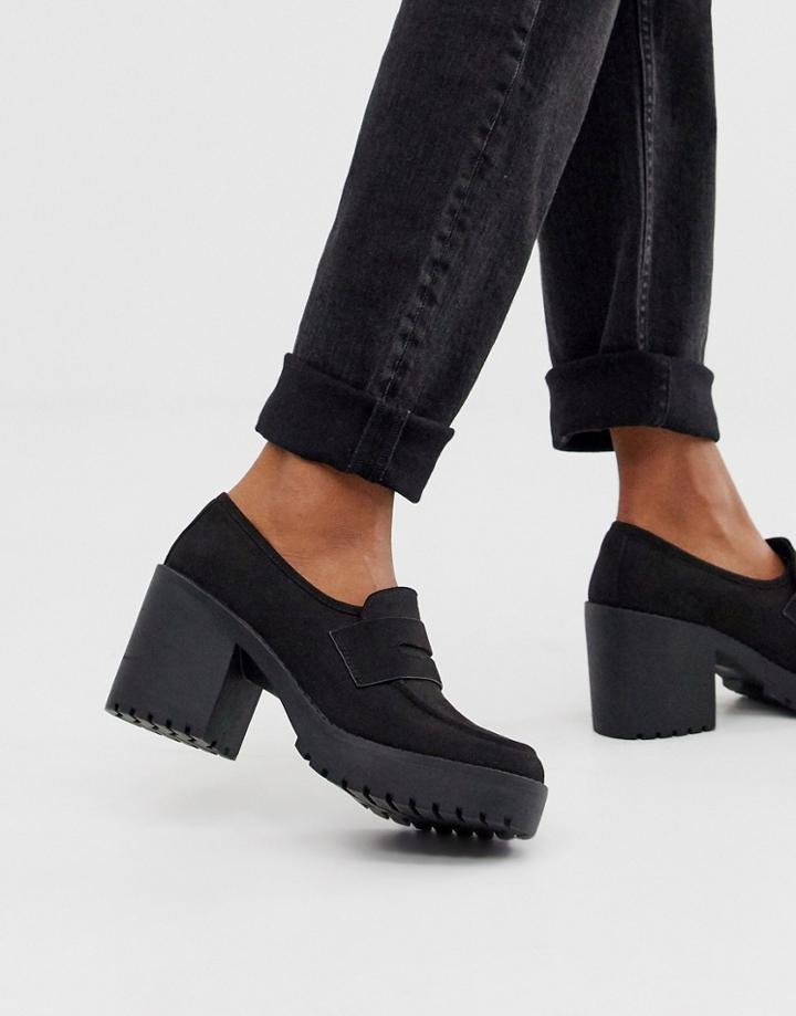 Asos Design Stockton Chunky Loafers In Black - Black