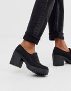 Asos Design Stockton Chunky Loafers In Black - Black