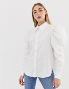 Asos Design Shirt With Oversized Long Sleeves - White