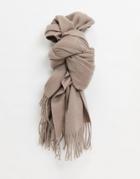 Asos Design 100% Wool Blanket Scarf In Camel-brown