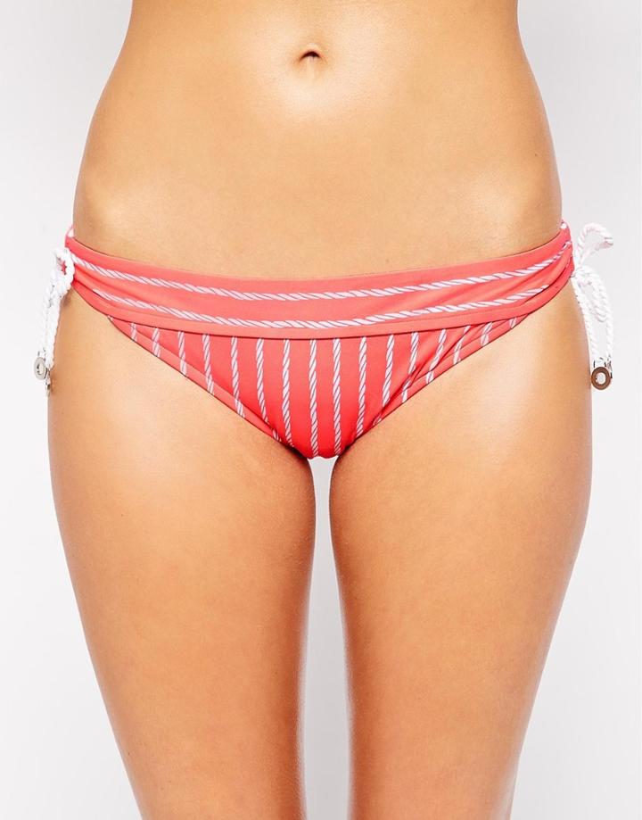 Seafolly Coastline Tie Side Bikini Bottoms - Red Hot