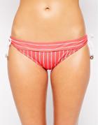 Seafolly Coastline Tie Side Bikini Bottoms - Red Hot