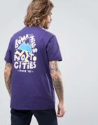 Element T-shirt Bomb Hills Not Cities Print In Purple - Purple