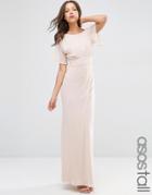 Asos Tall Wedding Soft Maxi Dress - Pink