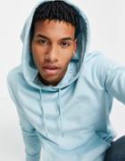 Asos Design Organic Hoodie In Light Blue-blues