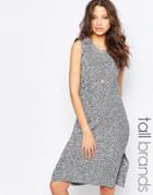 Noisy May Tall Sleeveless Knit Dress - Gray