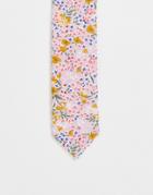 Gianni Feraud Tie In Pink Floral