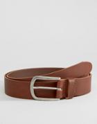Jack & Jones Belt In Leather - Brown