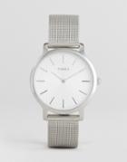 Timex Tw2r36200 Skyline 34mm Mesh Watch In Silver - Silver