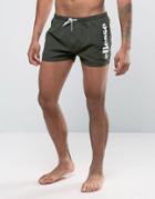 Ellesse Block Side Logo Swim Shorts In Khaki - Green