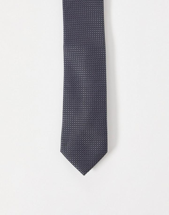 Asos Design Slim Tie In Dark Gray