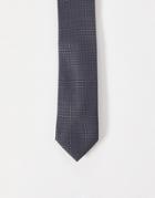 Asos Design Slim Tie In Dark Gray