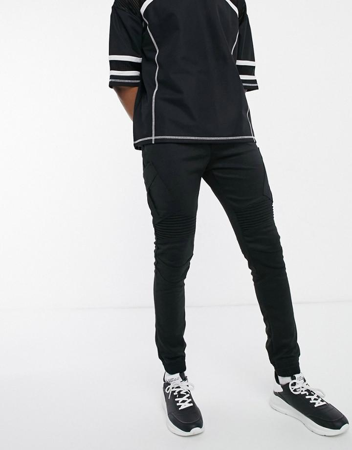 Sixth June Utility Slim Fit Cargo Sweatpants In Black