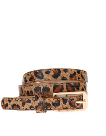 Asos Leopard Print Skinny Waist Belt