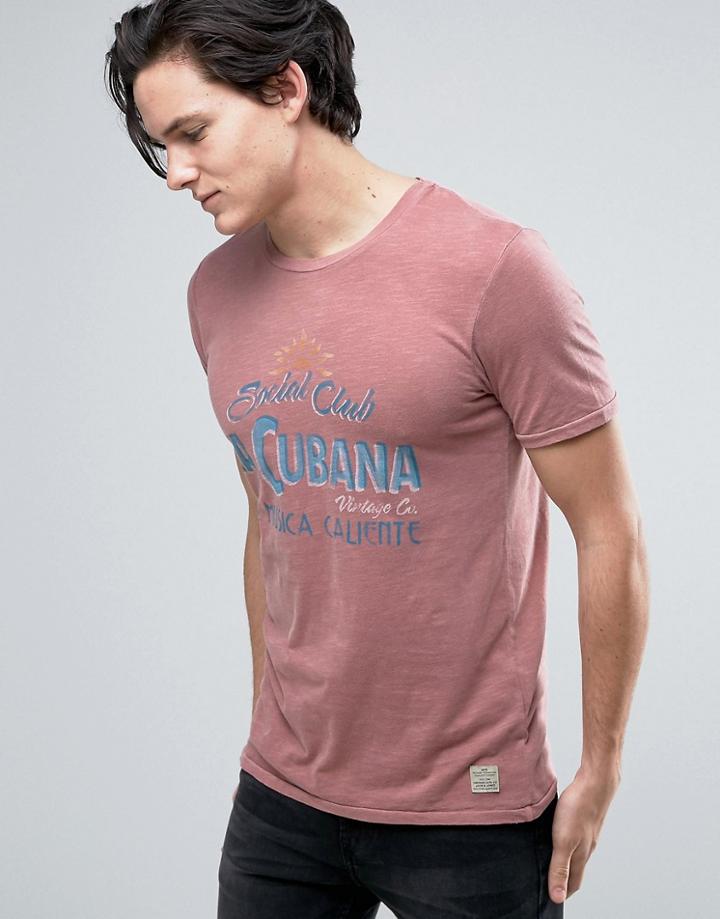 Jack & Jones Vintage T-shirt With Graphic Print - Red