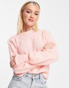 Influence Frill High Neck Sweater In Pink
