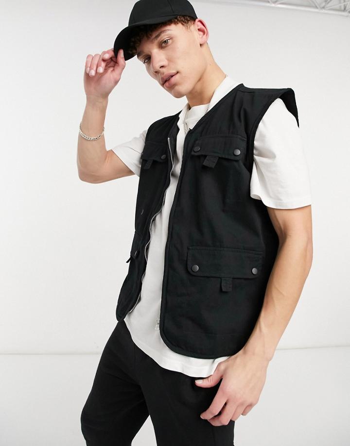 Threadbare Vest In Black