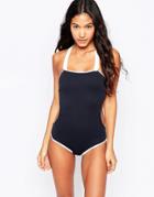 Pistol Panties Bo Swimsuit In Textured Black