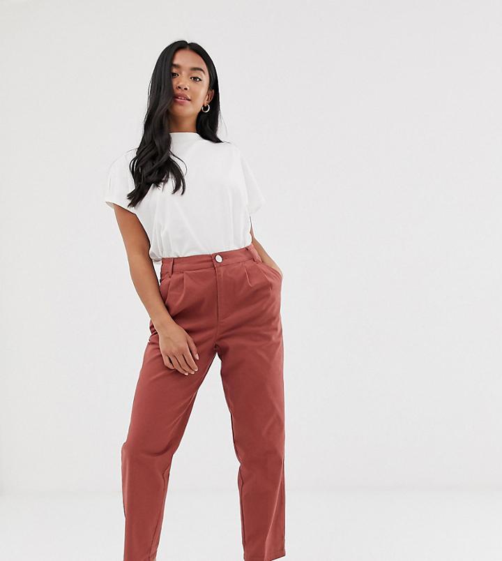Asos Design Petite Chino Pants - Red